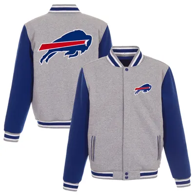 Buffalo Bills JH Design Reversible Fleece Full-Snap Jacket - Gray/Royal