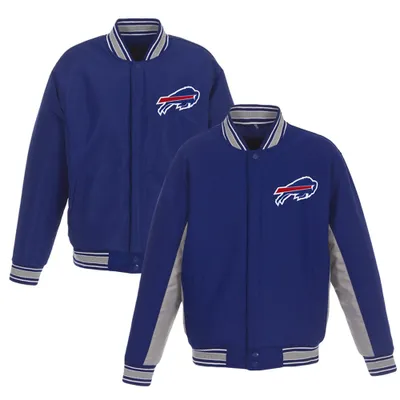 Men's Denver Broncos JH Design Navy Leather Jacket