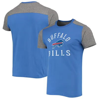 Buffalo Bills Majestic Threads Field Goal Slub T-Shirt - Royal/Gray