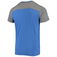 Men's Majestic Threads Royal/Heathered Gray Buffalo Bills Gridiron Classics Field Goal Slub T-Shirt