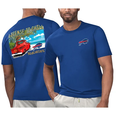 T-shirt Margaritaville Royal Buffalo Bills pour hommes sous licence se détendre