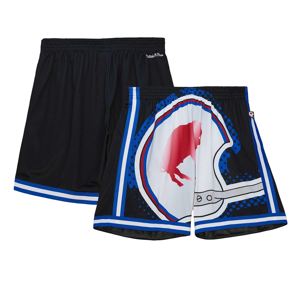 Men's Mitchell & Ness  Black Buffalo Bills Big Face 7.0 Fashion Shorts