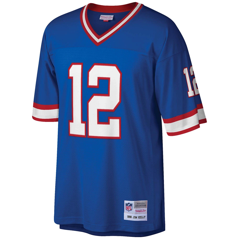 Maillot réplique pour hommes Mitchell & Ness Jim Kelly Royal Buffalo Bills Legacy