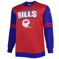 Men's Mitchell & Ness Red/Royal Buffalo Bills Big Tall Celebration of Champions Pullover Sweatshirt