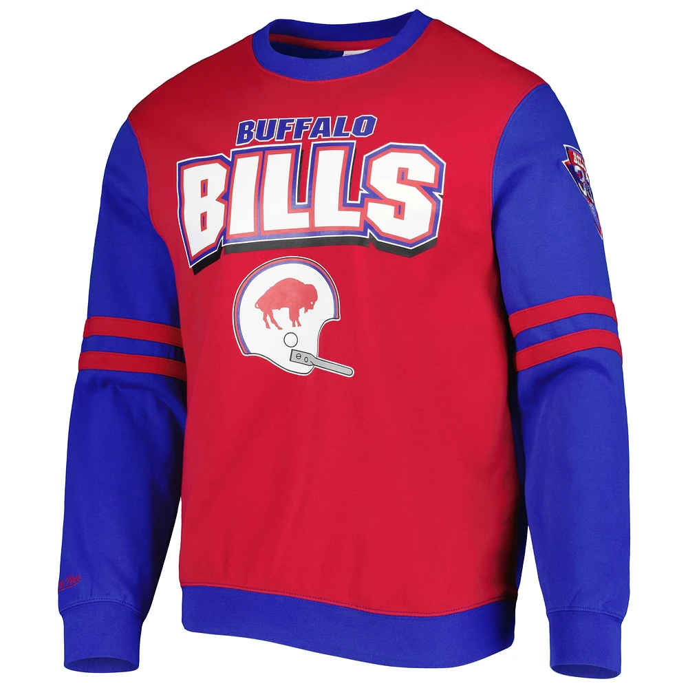 Chandail rouge Mitchell & Ness Buffalo Bills All Over 2.0 pour homme