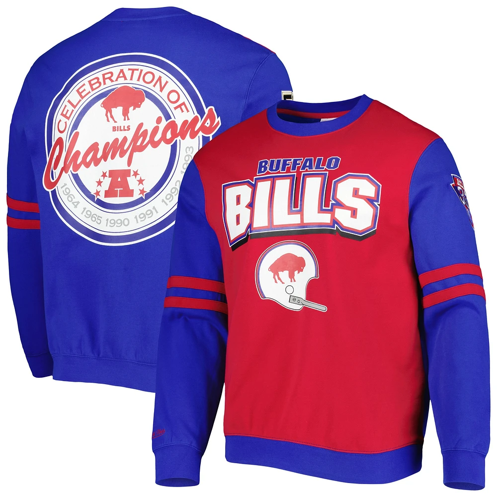 Chandail rouge Mitchell & Ness Buffalo Bills All Over 2.0 pour homme