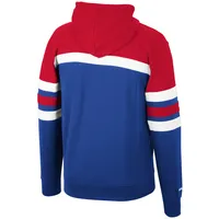 Men's Mitchell & Ness Royal/Red Buffalo Bills Head Coach Pullover - Hoodie