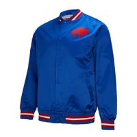 Men's Mitchell & Ness Royal Buffalo Bills Double Down Satin Full-Snap Jacket