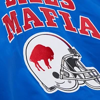 Men's Mitchell & Ness Royal Buffalo Bills Double Down Satin Full-Snap Jacket