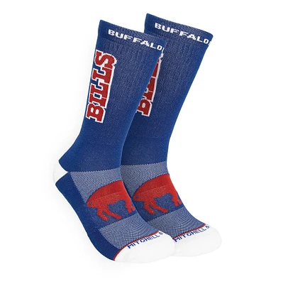 Chaussettes à rayures rétro pour hommes Mitchell & Ness Royal Buffalo Bills