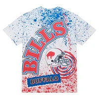 Men's Mitchell & Ness White Buffalo Bills Team Burst Sublimated T-Shirt