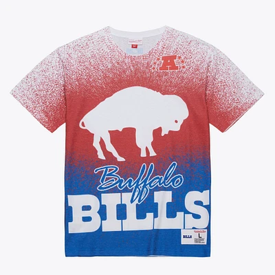 Men's Mitchell & Ness  White Buffalo Bills Team Burst Vintage Logo T-Shirt