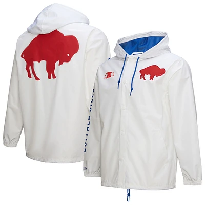 Veste à capuche boutons-pression avec logo vintage Buffalo Bills de Mitchell & Ness pour homme