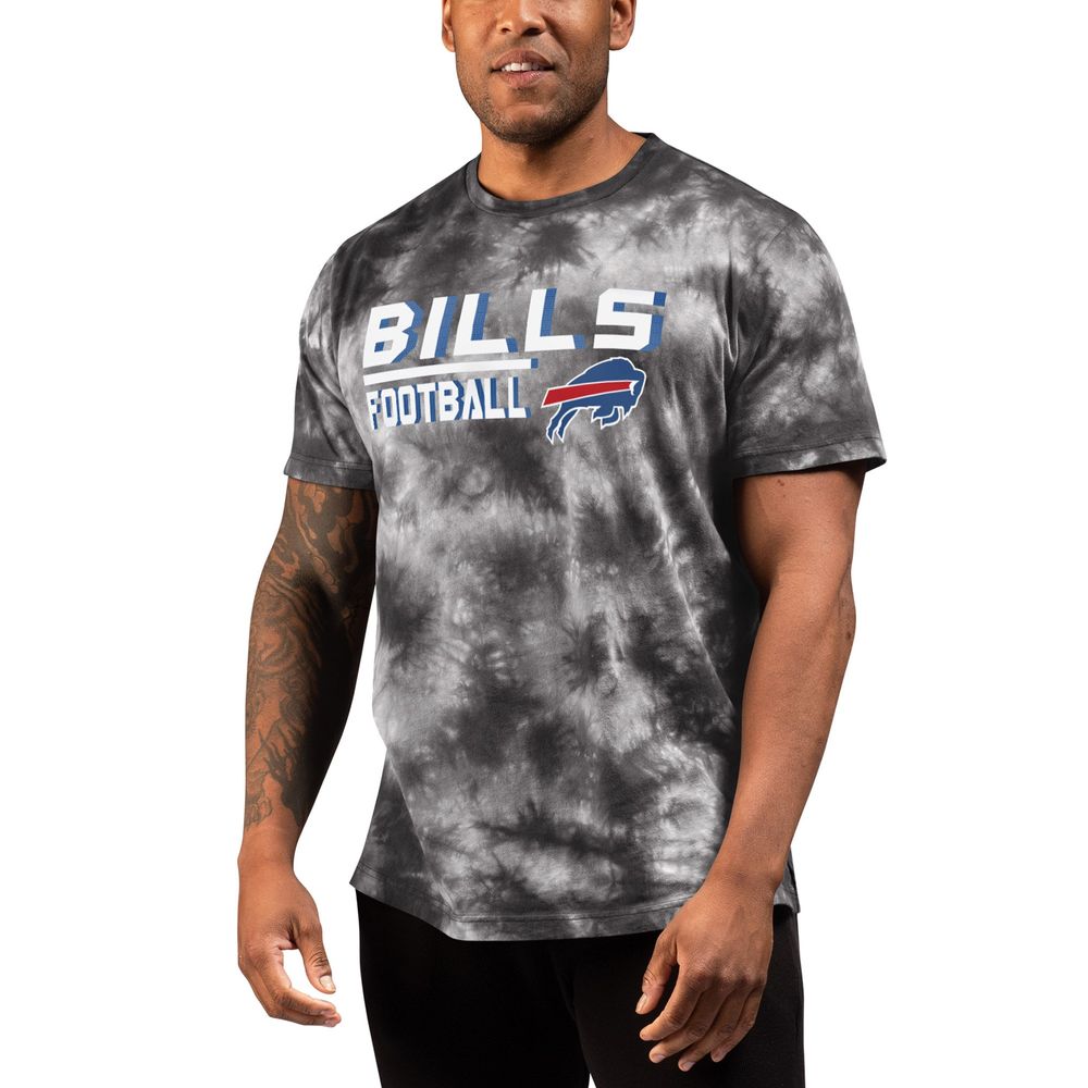 Men's MSX by Michael Strahan Gray Buffalo Bills Tie-Dye Recovery T-Shirt