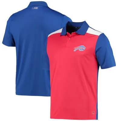 Buffalo Bills MSX by Michael Strahan Challenge Color Block Performance Polo - Red/Royal