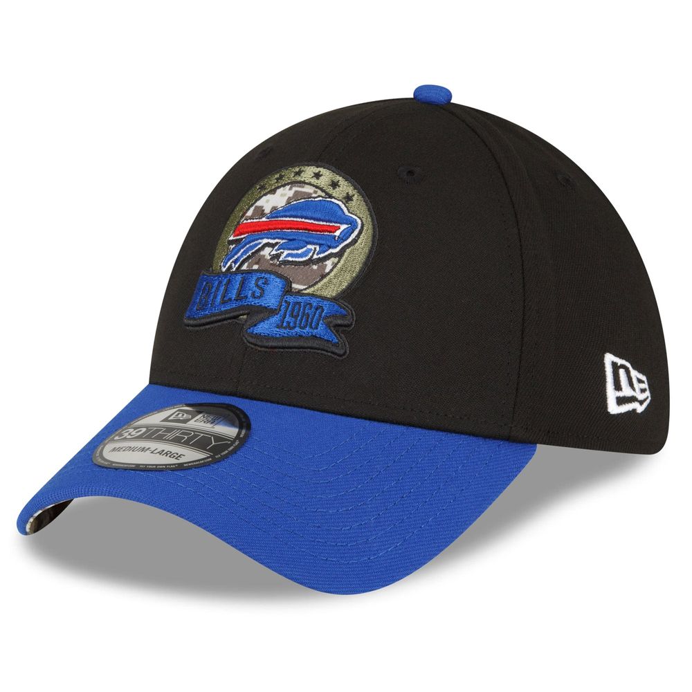 Men's New Era Black/Royal Buffalo Bills 2022 Salute to Service 39THIRTY Flex Hat