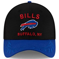 Casquette New Era 39THIRTY Flex noire/bleue pour homme, Buffalo Bills, draft NFL 2025