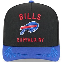 Casquette snapback 9FIFTY A-Frame noire/bleue New Era pour homme, Buffalo Bills, draft NFL 2025