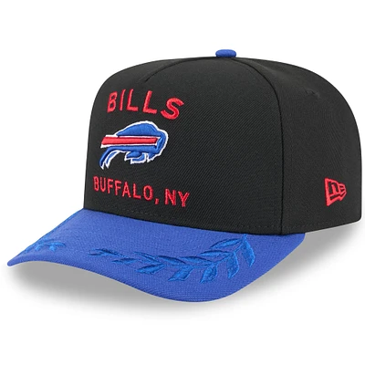 Casquette snapback 9FIFTY A-Frame noire/bleue New Era pour homme, Buffalo Bills, draft NFL 2025
