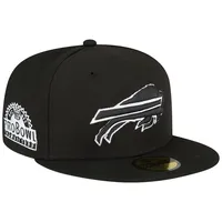 Men's New Era Black Buffalo Bills Black on Black Low Profile 59FIFTY II  Fitted Hat