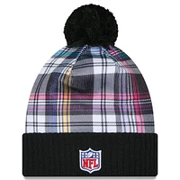 Men's New Era  Black Buffalo Bills 2024 NFL Crucial Catch Cuffed Knit Hat With Pom