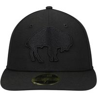 Men's New Era Black Buffalo Bills Historic Logo on Low Profile 59FIFTY II Fitted Hat