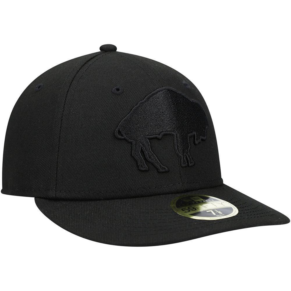 Men's New Era Black Buffalo Bills Historic Logo on Low Profile 59FIFTY II Fitted Hat