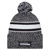 Bonnet en tricot à revers Buffalo Bills Inspire Change New Era noir pour hommes avec pompon