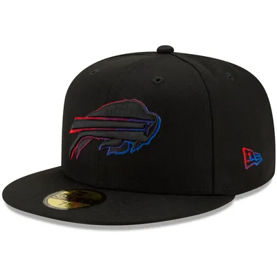 Buffalo Bills New Era Logo Color Dim 59FIFTY Fitted Hat - Black