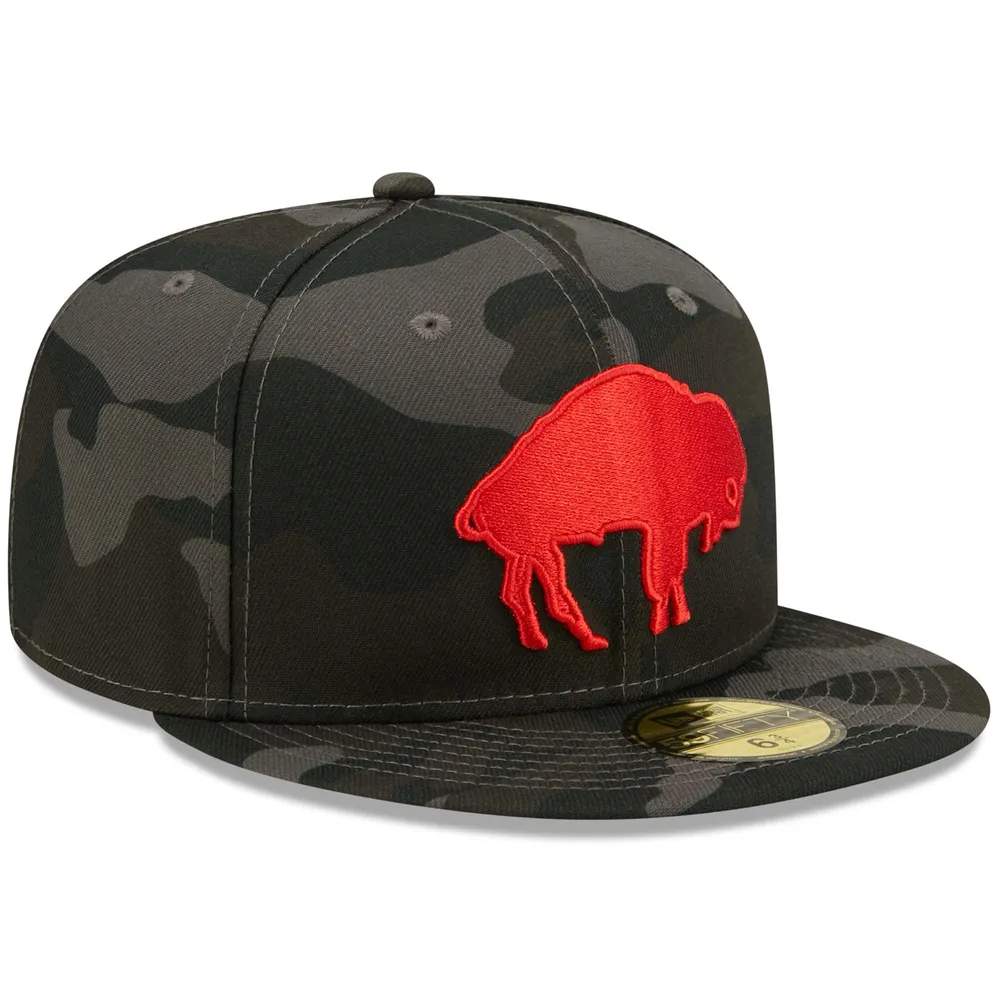 New Era Men's New Era Black Buffalo Bills Throwback Logo Camo 59FIFTY  Fitted Hat