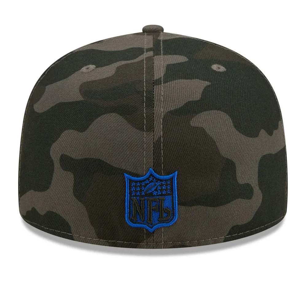 Buffalo Bills New Era Throwback Logo Camo 59FIFTY Fitted Hat - Black