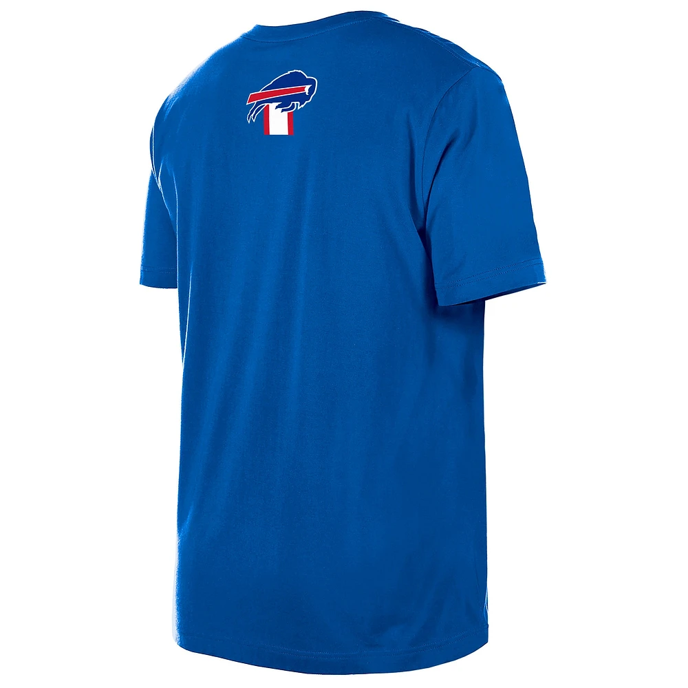 Men's New Era  Blue Buffalo Bills 3rd Down High Density Print T-Shirt