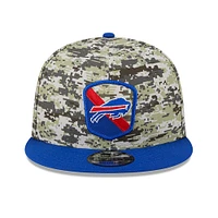 Casquette Snapback 9FIFTY New Era camouflage/Royal Buffalo Bills 2023 Salute To Service pour hommes