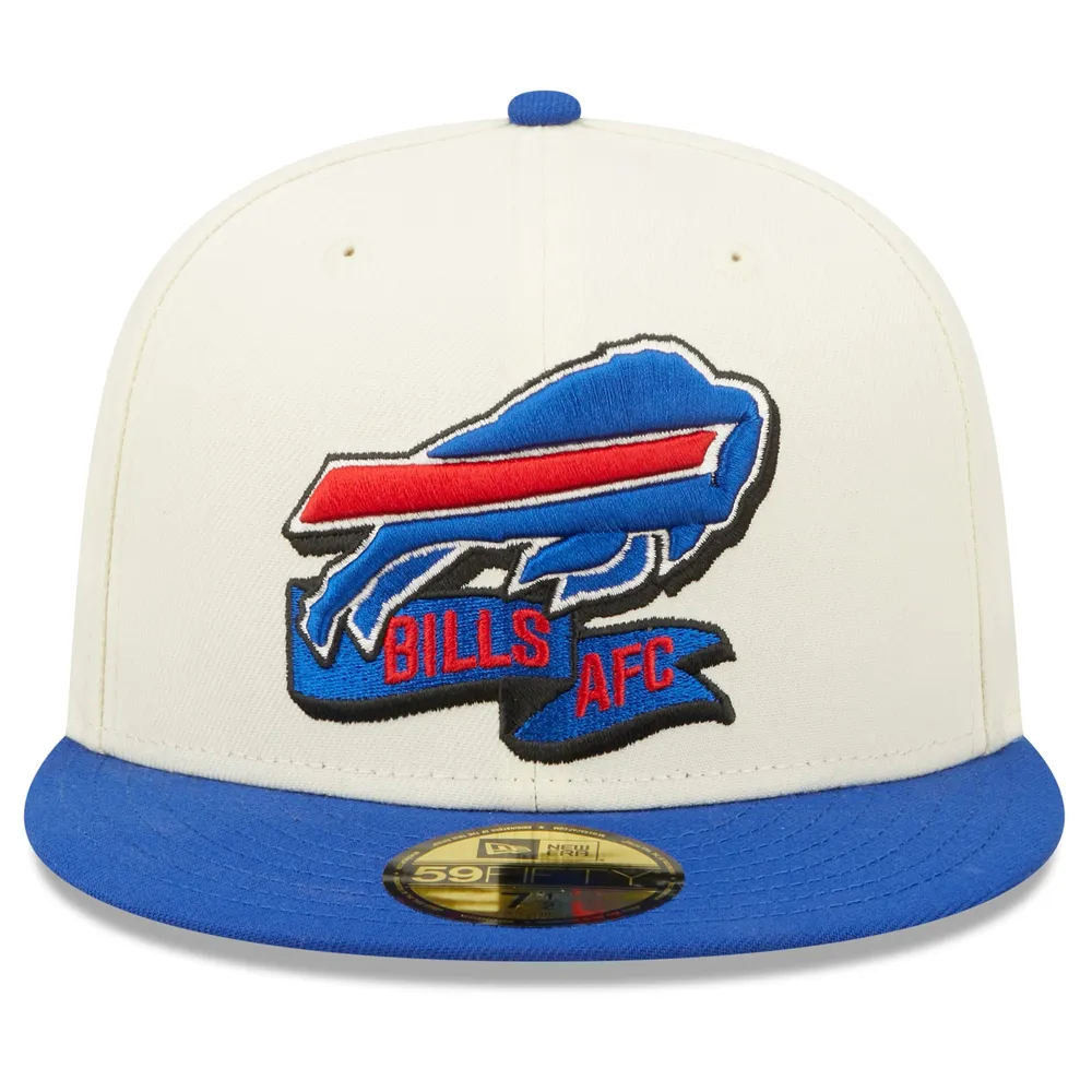 Men's New Era Cream/Royal Buffalo Bills 2022 Sideline 59FIFTY Fitted Hat