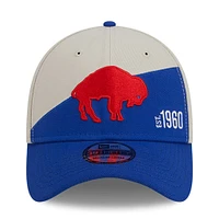 Men's New Era Cream/Royal Buffalo Bills 2023 Sideline Historic 39THIRTY Flex Hat