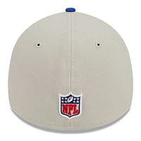 Men's New Era Cream/Royal Buffalo Bills 2023 Sideline Historic 39THIRTY Flex Hat