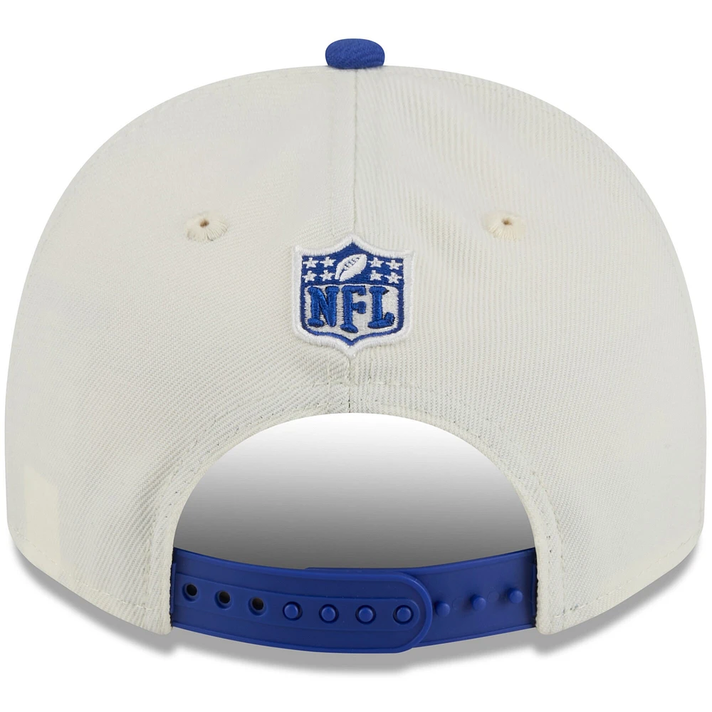 Casquette snapback New Era 9FIFTY A-Frame crème/bleu royal pour homme, Buffalo Bills, draft NFL 2025