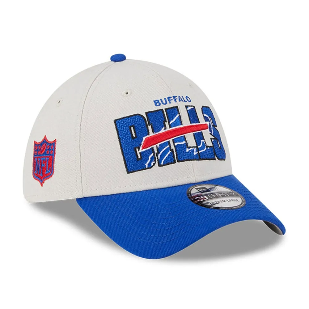 Casquette Flex New Era Buffalo Bills 2023 NFL Draft 39THIRTY crème pour homme