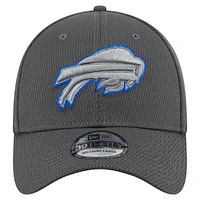 Casquette New Era Graphite Buffalo Bills Main 39THIRTY Flex pour homme