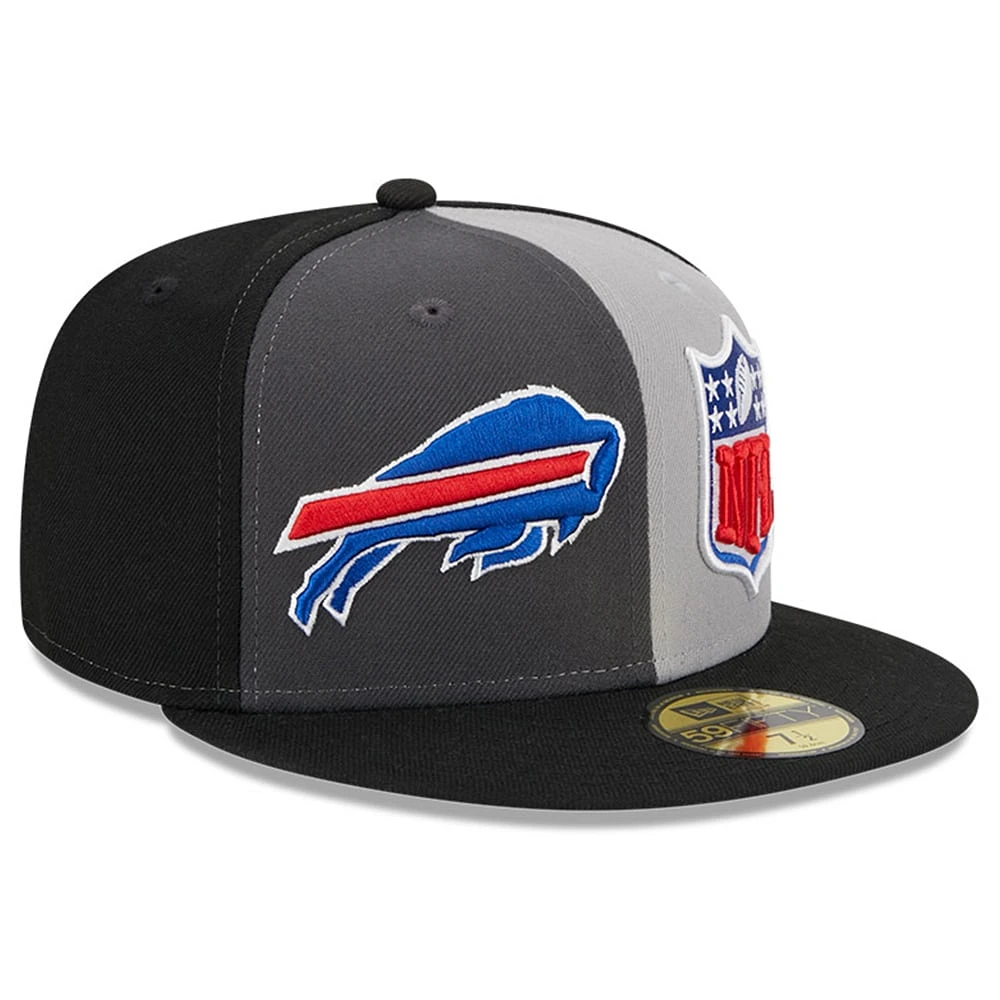 Men's New Era  Gray/Black Buffalo Bills 2023 Sideline 59FIFTY Fitted Hat