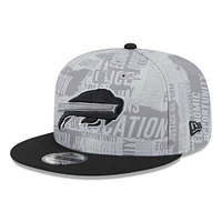 Men's New Era Gray/Black Buffalo Bills Inspire Change 9FIFTY Snapback Hat