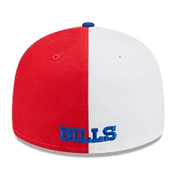 Casquette ajustée 59FIFTY Sideline Low Profile 2023 pour homme des Buffalo Bills de New Era, rouge/royal