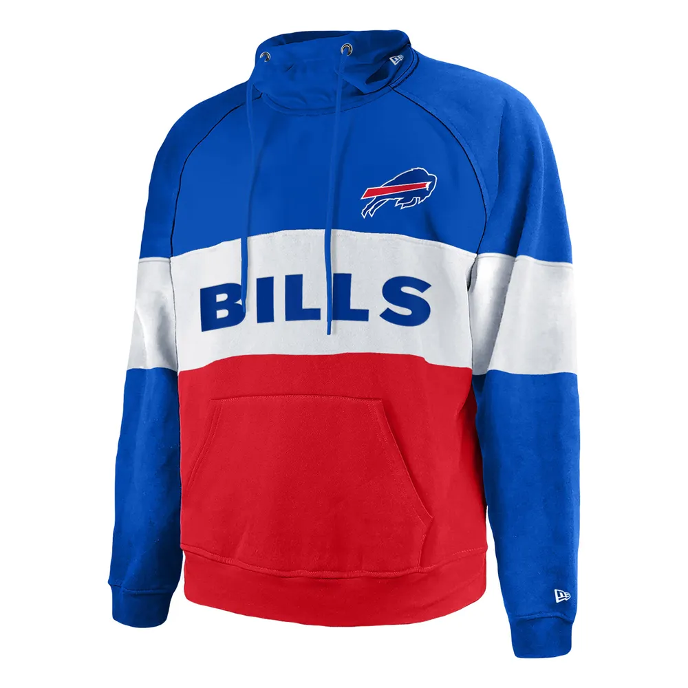 Youth Buffalo Bills Royal Color Block Raglan Pullover Hoodie