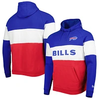 Men's New Era Red Buffalo Bills Colorblock Current Pullover Hoodie