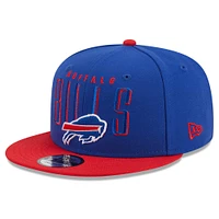 Men's New Era  Royal/Red Buffalo Bills Headline 9FIFTY Snapback Hat