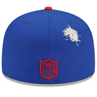 Men's New Era Royal/Red Buffalo Bills NFL x Staple Collection 59FIFTY Fitted Hat