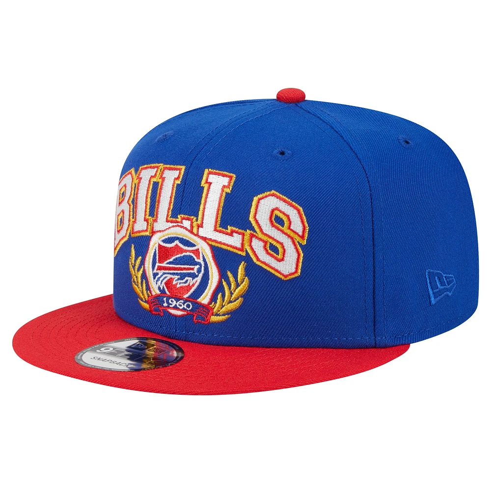 Men's New Era Royal/Red Buffalo Bills Team Establish 9FIFTY Snapback Hat