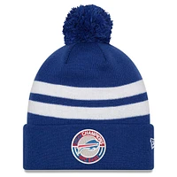 Bonnet en tricot à revers des champions de la division Est de l'AFC 2023 des Royal Buffalo Bills New Era pour homme avec pompon