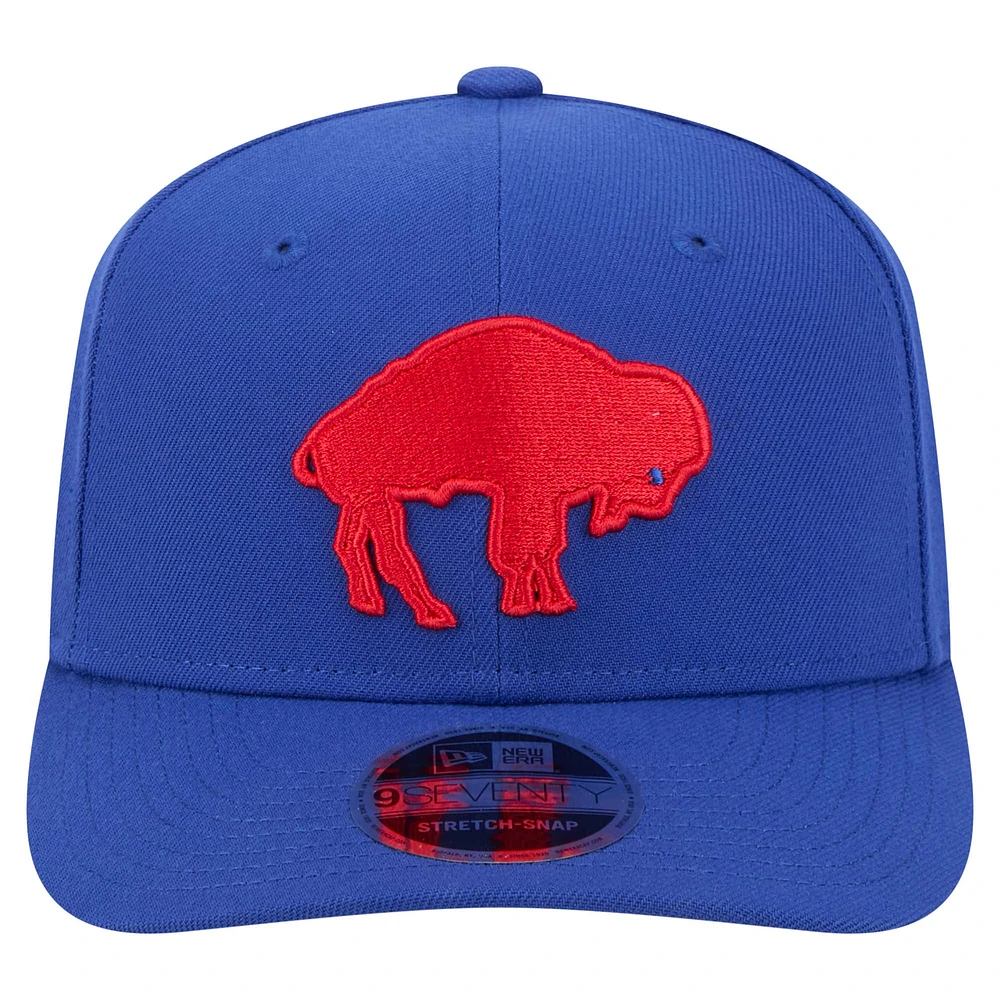 Casquette extensible à bouton-pression 9SEVENTY Royal Buffalo Bills de New Era pour homme