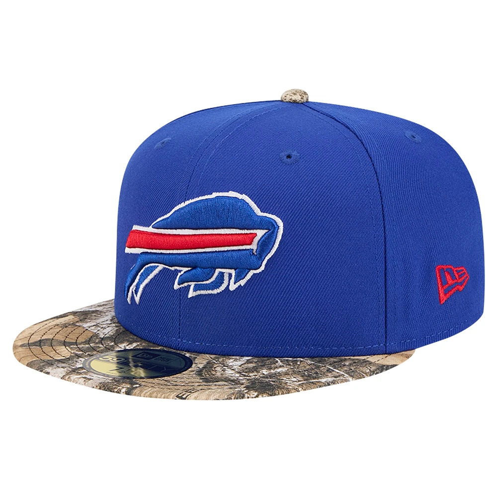 Casquette ajustée 59FIFTY bicolore camouflage New Era Royal Buffalo Bills pour homme